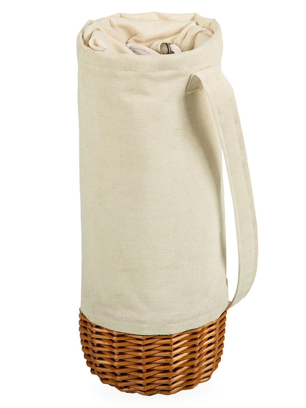 Malbec Insulated Canvas & Willow Wine Bottle Basket