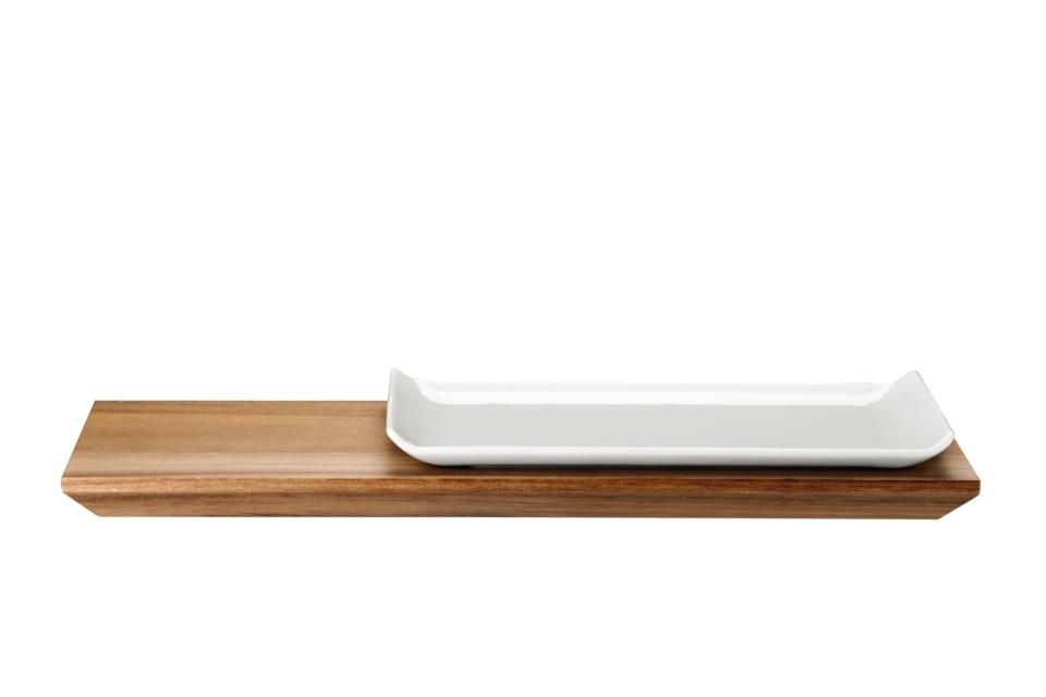 Serving Tray with Acacia Wood Platter