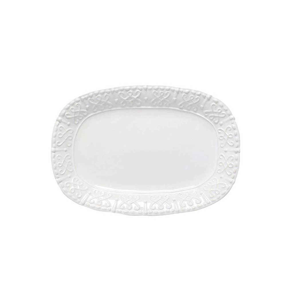 Historia Small Oval Platter, Paperwhite