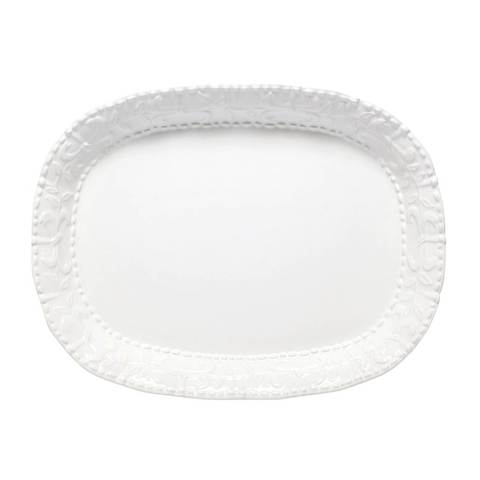 Historia Large Oval Platter, Paperwhite