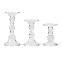 Load image into Gallery viewer, Classic Short Glass Candleholder, 9.25&quot;
