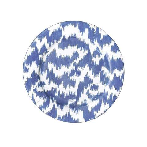 Modern Moiré Paper Salad & Dessert Plates in Blue - 8 Per Package