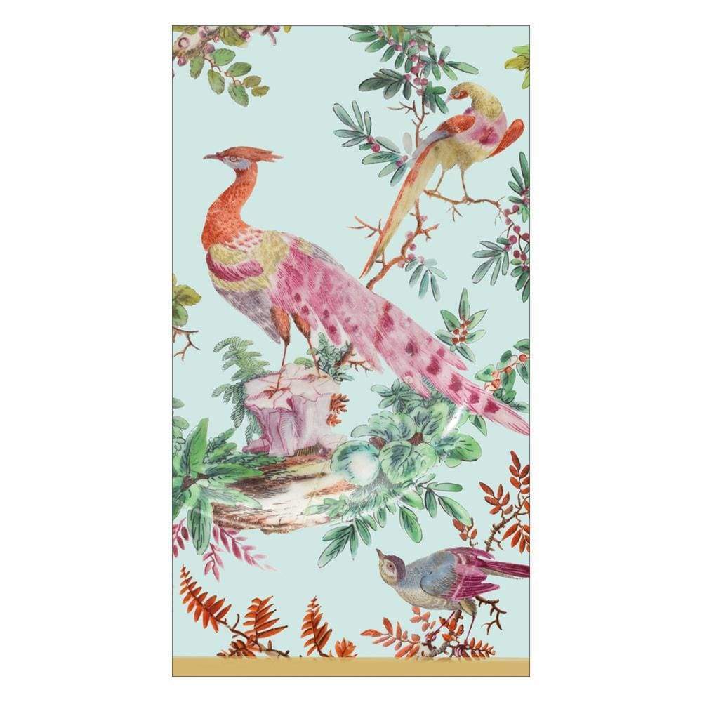 Chelsea Birds Paper Guest Towel Napkins in Celadon - 15 Per Package