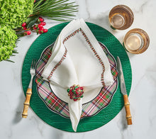 Load image into Gallery viewer, Xmas Baubles Napkin Ring in Red, Green &amp; Gold
