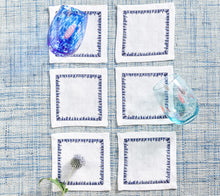 Load image into Gallery viewer, Navy Filament Cocktail Napkins, Set of 6
