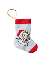 Load image into Gallery viewer, Vintage Santa in Blue by Smockingbird Bauble Stocking
