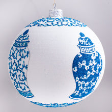 Load image into Gallery viewer, Blue &amp; White Ball Ornament
