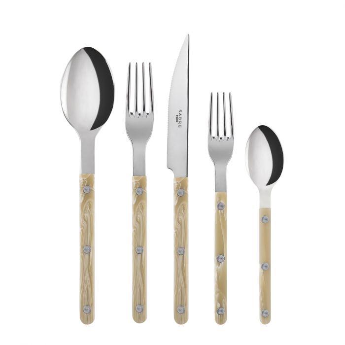 Bistro Shiny Horn, 5pc Place Setting