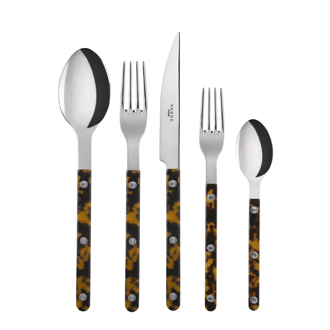 Bistro Shiny Tortoise, 5pc Place Setting