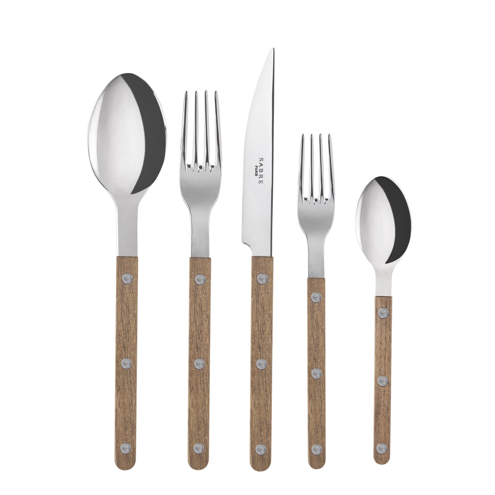 Bistro Shiny Teak 5pc Place Setting