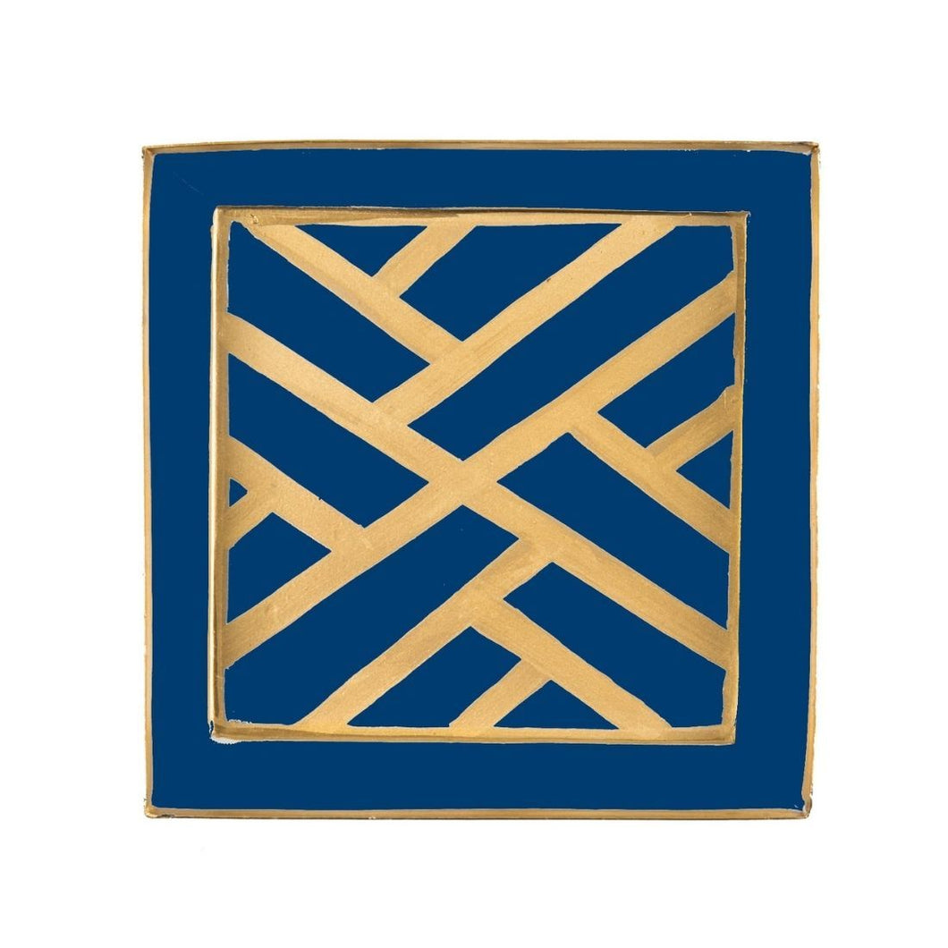 Navy & Gold Newport Cocktail Tray