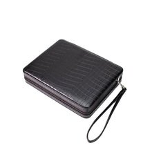 Load image into Gallery viewer, Travel Backgammon Set, Black Croc
