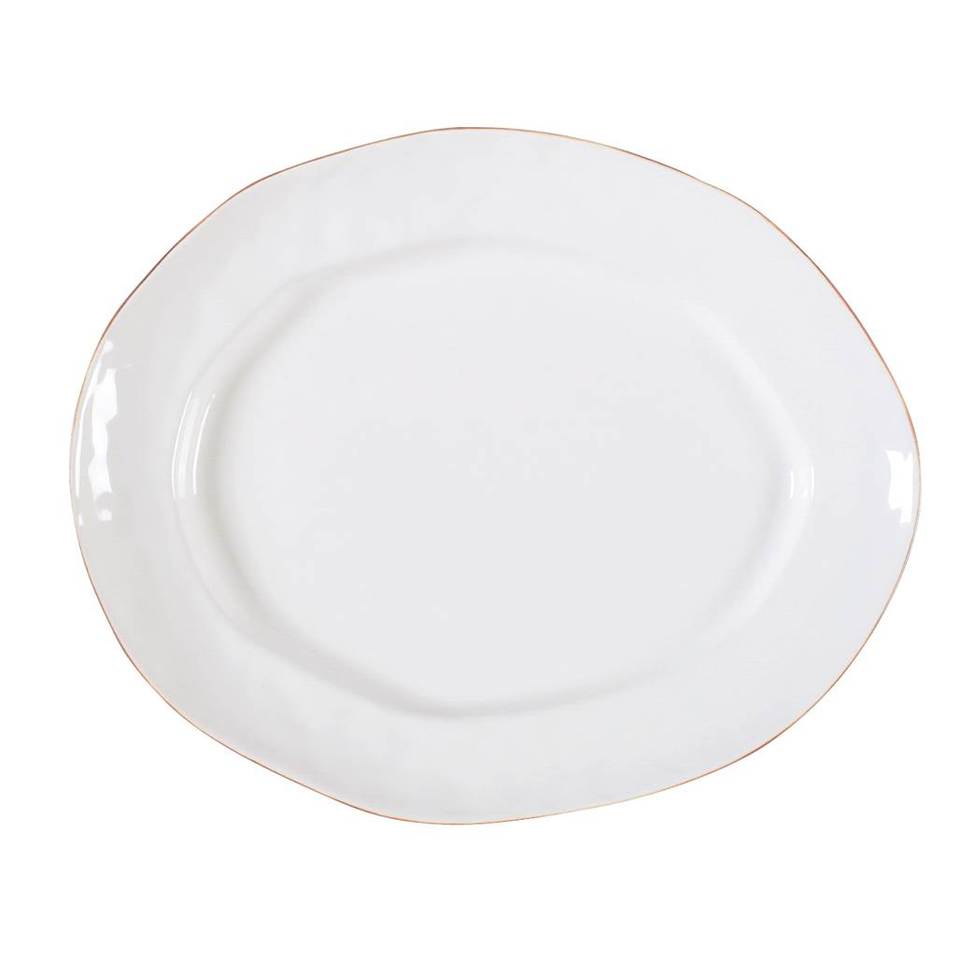 Cantaria Large Oval Platter, White