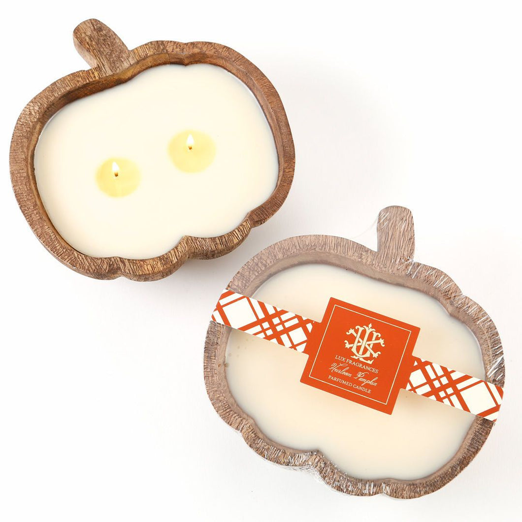 Heirloom Pumpkin Dough Bowl Candle, Small