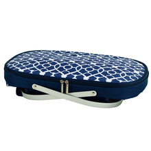 Load image into Gallery viewer, Collapsible Insulated Basket Cooler, Trellis Blue
