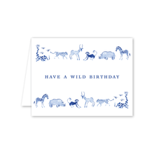 Load image into Gallery viewer, Blue Safari Birthday Card
