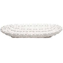 Load image into Gallery viewer, Hand Woven Oval Basket, White
