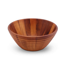 Load image into Gallery viewer, Bee Hive Style Wooden Acacia Salad Bowl
