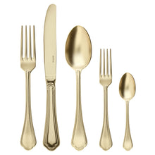 Load image into Gallery viewer, Filet Torias Solid Handle Flatware, 5pc Place Setting | Diamond White Gold
