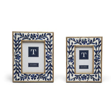 Load image into Gallery viewer, Blue Belle Bone Inlay Frame, 4x6&quot;

