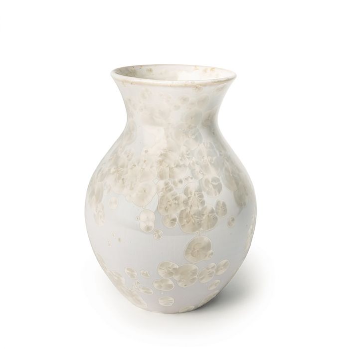 Curio Crystalline Twist Medium Vase, Candent White