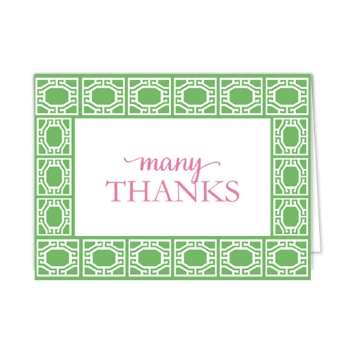 Green Garden Gate Folded Notecards