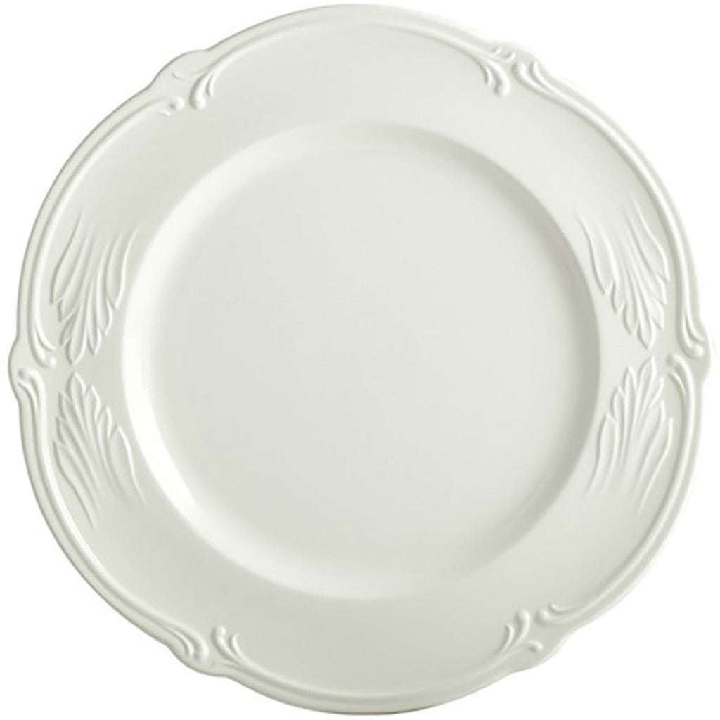 Rocaille Dinner Plate, White