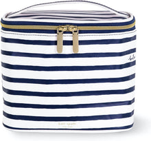 Load image into Gallery viewer, Lunch Tote, Navy Painted Stripe
