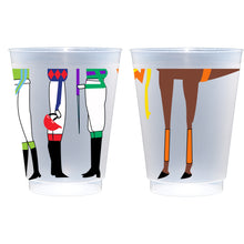 Load image into Gallery viewer, Kentucky Derby Jockey &amp; Horse Legs Frosted Cup, Set of 10
