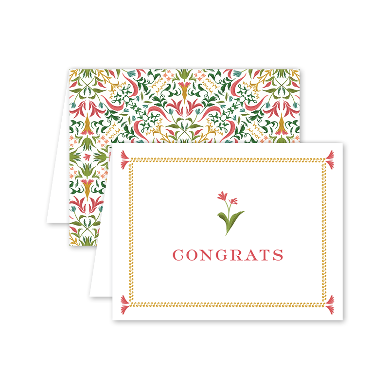 Folksy Floral Congrats Card