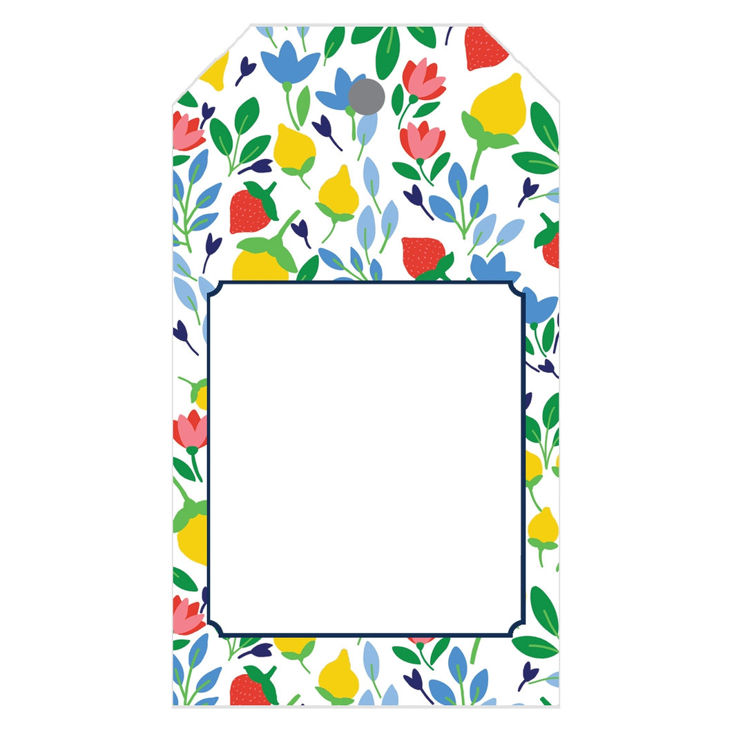 Lemon Floral Gift Tag, Set of 10