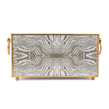 Load image into Gallery viewer, Faux Bois Enameled Rectangular Cachepot
