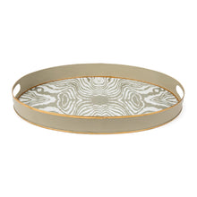 Load image into Gallery viewer, Faux Bois Enameled Oval Tray
