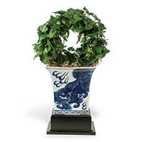 Chow Blue Square Planter with Stand