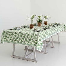 Load image into Gallery viewer, Dancing Artichokes Green Tablecloth, 60x 90
