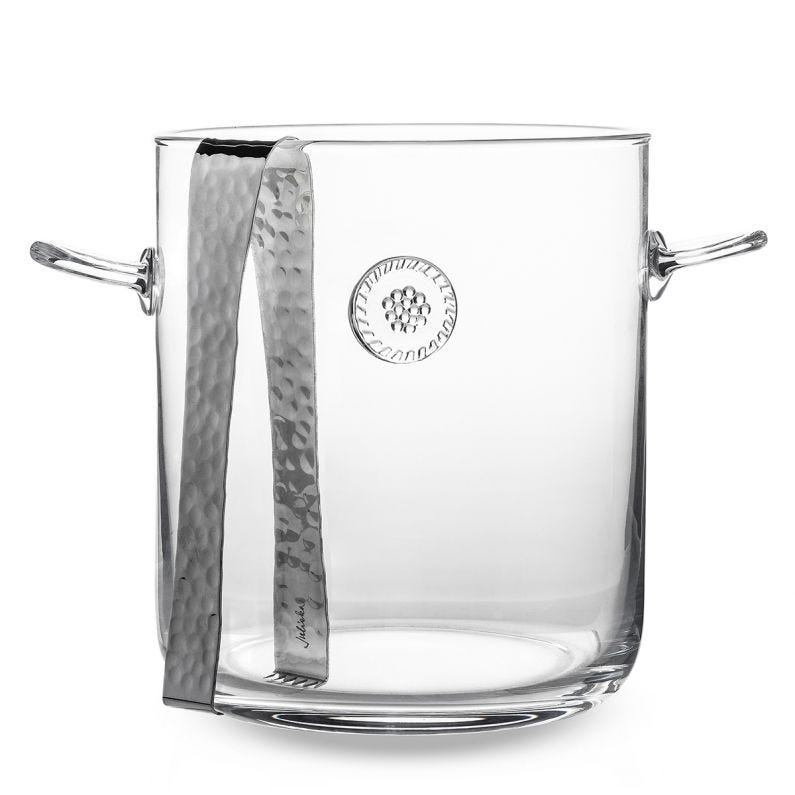 Berry  & Thread Ice Bucket with Tongs