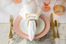 Load image into Gallery viewer, Napkin Ring with Place Card Holder, Brass
