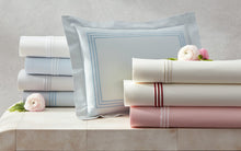 Load image into Gallery viewer, Bel Tempo Nocturne Boudoir Pillow, Ivory/Red
