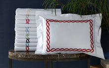 Load image into Gallery viewer, Classic Chain Pair of Standard Pillow Cases, Hazy Blue

