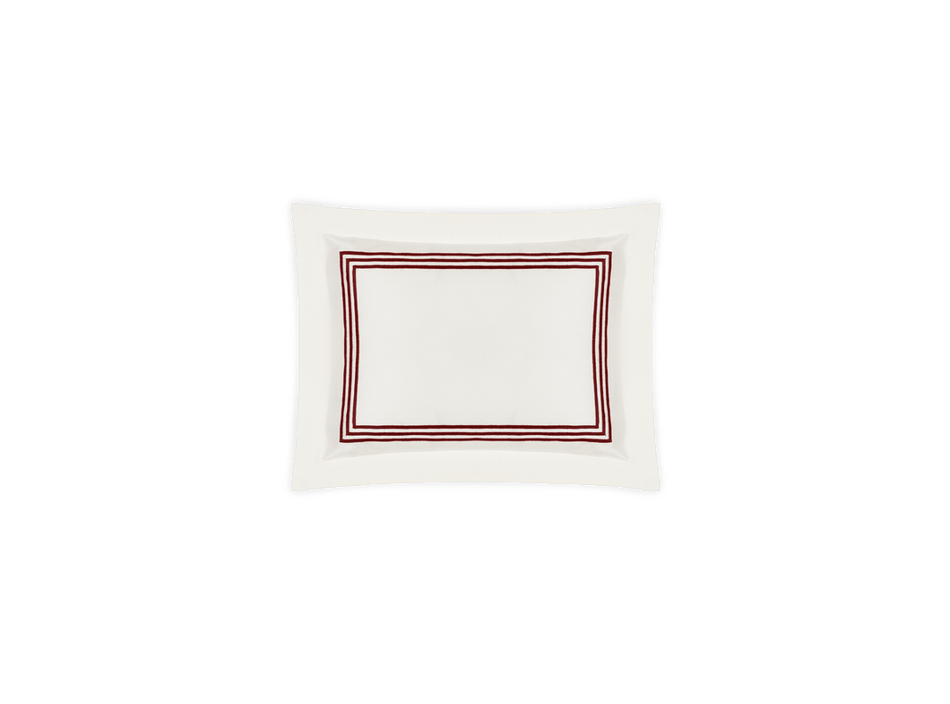 Bel Tempo Nocturne Boudoir Pillow, Ivory/Red