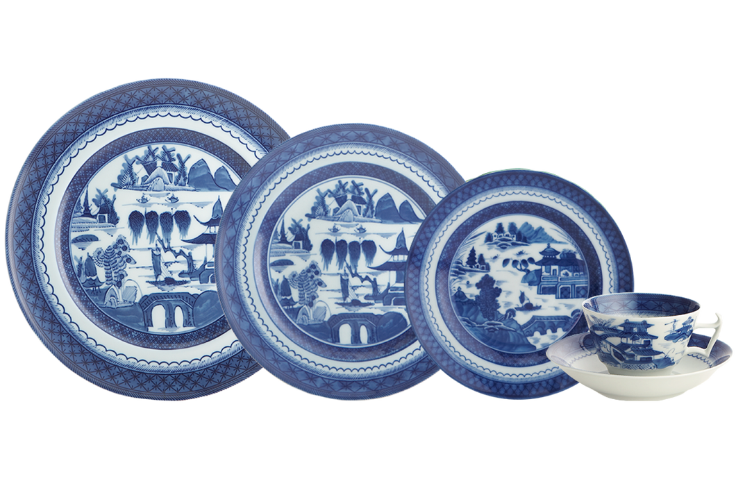 Blue Canton 5pc Place Setting