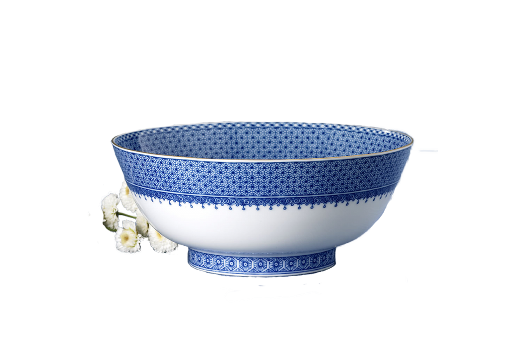 Blue Lace Round Bowl