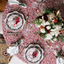 Load image into Gallery viewer, Country Estate Winter Frolic Ruby &quot;The Claus&#39; Christmas Day&quot; Dessert/Salad Plate
