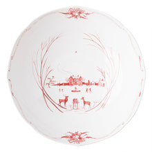 Load image into Gallery viewer, Country Estate Winter Frolic Ruby 13&quot; Centerpiece Bowl
