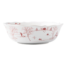 Load image into Gallery viewer, Country Estate Winter Frolic Ruby 10&quot; Serving Bowl
