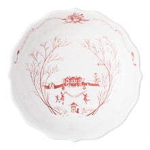 Load image into Gallery viewer, Country Estate Winter Frolic Ruby 10&quot; Serving Bowl
