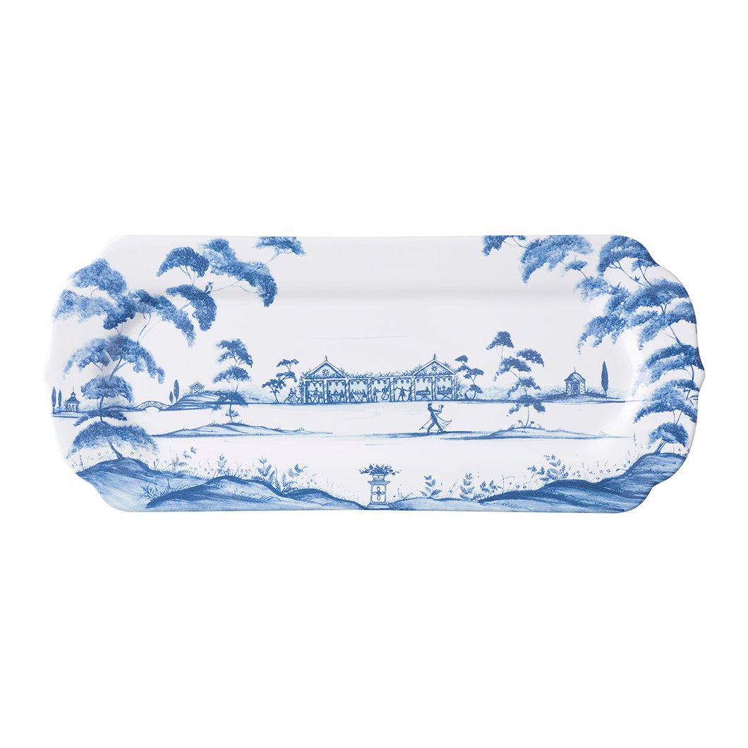 Country Estate Hostess Tray, Delft Blue
