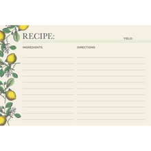 Load image into Gallery viewer, Lemon Recipe Card, Set of 12
