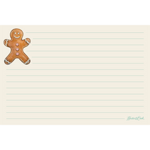 Load image into Gallery viewer, Gingerbread Man Recipe Card, Set of 12
