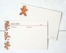 Load image into Gallery viewer, Gingerbread Man Recipe Card, Set of 12
